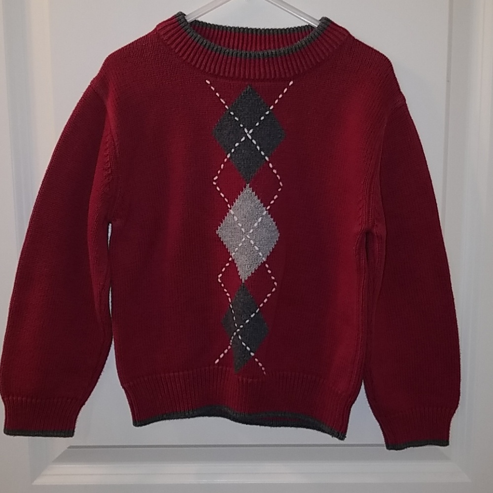 Gymboree sweater red & gray size 4
